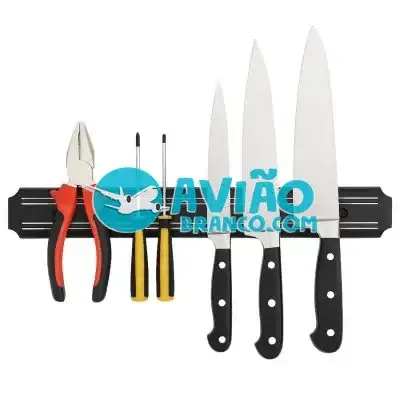 Barra Magnética para Facas de Cozinha Ferramentas e Chaves – 50cm Fornecedor Atacado Caixa Fechada