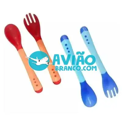 Kit Colher Garfo Silicone Termossensivel Bebê Introdução Alimentar Fornecedor Atacado Caixa Fechada
