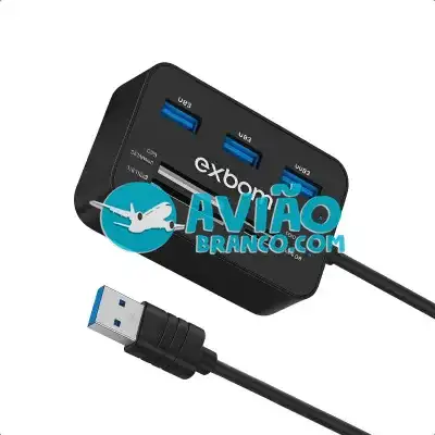 Hub Usb 2.0 Com Leitor De Cartão 7×1 Sd Micro Pro Duo Fornecedor Atacado Caixa Fechada
