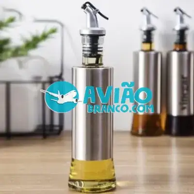 Porta Azeite Vinagre Óleo Molho Aço Inox Dosador Galheteiro Fornecedor Atacado Caixa Fechada
