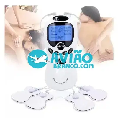 Aparelho Massagem Choque 4 Eletrodos Therapy Machine Massageador Muscular Tens e Fes Fornecedor Atacado Caixa Fechada