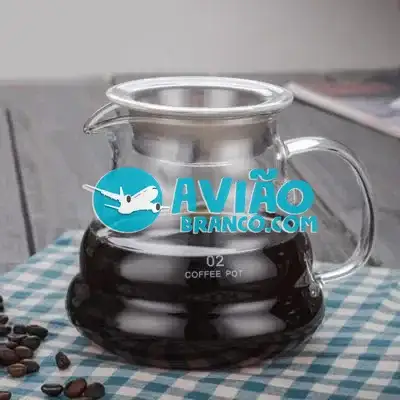 Jarra De Vidro Colméia Com Tampa Para Café 600ml Fornecedor Atacado Caixa Fechada