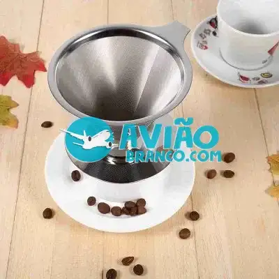 Filtro Coador de Café Inox com Base Sem Uso de Papel Fornecedor Atacado Caixa Fechada