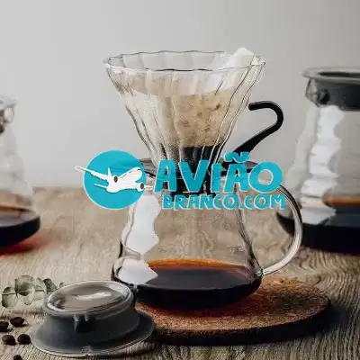 Coador de Café Vidro Borossilicato Alta Qualidade Barista Fornecedor Atacado Caixa Fechada