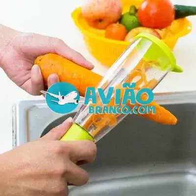 Descascador com Reservatório Frutas e Legumes Anatômico e Prático Fornecedor Atacado Caixa Fechada