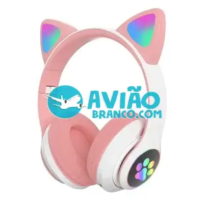 Fone Gatinho Sem Fio Com Led Bluetooth Cartão de Memória Orelha de Gato Fornecedor Atacado Caixa Fechada