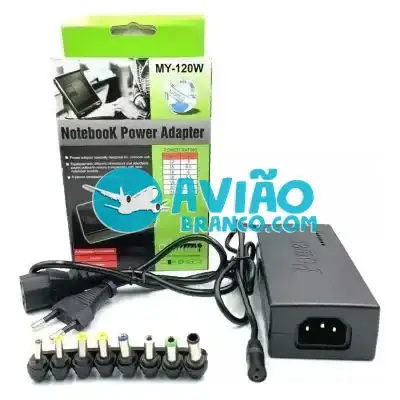Carregador Fonte Universal Para Notebook Laptop 120W com Adaptador Fornecedor Atacado Caixa Fechada