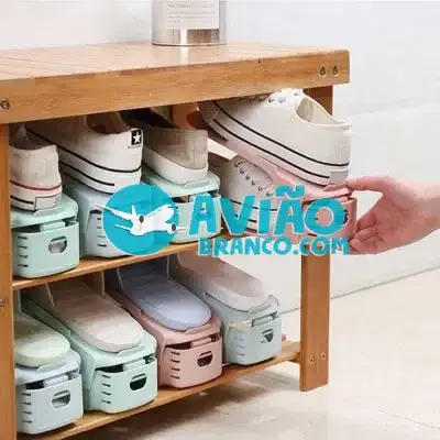 Organizador de Calçados Tênis e Sapato Rack Sapateira Altura Regulável Fornecedor Atacado Caixa Fechada
