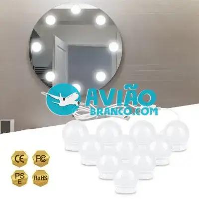 Kit Luz Camarim 3 Cores – 10 Lâmpadas Led Auto-colantes Fornecedor Atacado Caixa Fechada