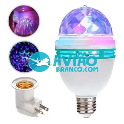 Lâmpada Giratória LED RGB Bola Maluca Colorida Para Festa Fornecedor Atacado Caixa Fechada
