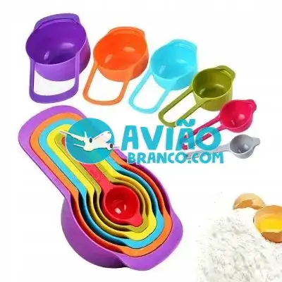Conjunto Colher Medidores Culinários 6 Medidas Cook Easy Fornecedor Atacado Caixa Fechada