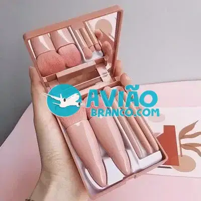Conjunto Estojo Kit Pincel De Maquiagem Com Espelho Fornecedor Atacado Caixa Fechada