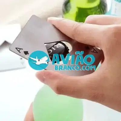 Abridor de Garrafas Carta Baralho Aço Ás de Espada Luxo – Inox Fornecedor Atacado Caixa Fechada