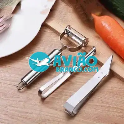 Descascador De Legumes E Frutas Aço Inox 3 em 1 Ultrasharper Fornecedor Atacado Caixa Fechada