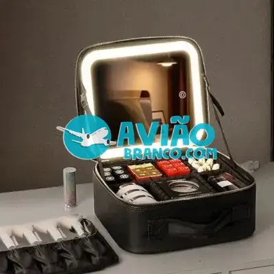 Maleta Necessaire De Maquiagem Com Espelho LED Multifuncional Fornecedor Atacado Caixa Fechada