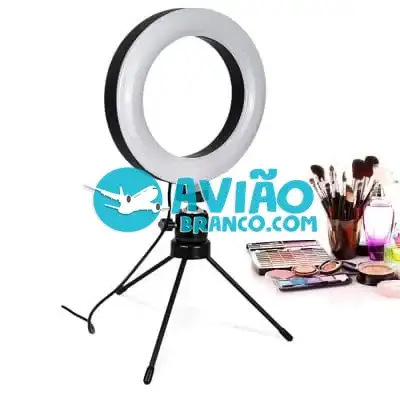 Ring Light De Mesa Iluminador De Led Tripé 6 Polegadas com Suporte Celular Fornecedor Atacado Caixa Fechada