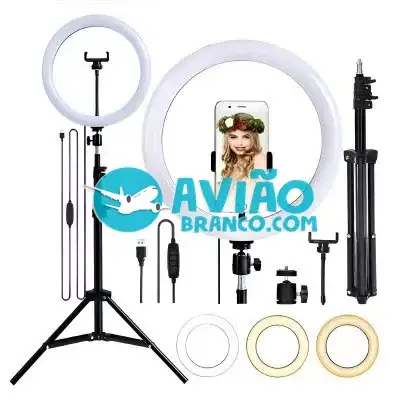 Ring Light 10 Polegadas 26 cm Anel De Led Iluminador Com Tripé Fornecedor Atacado Caixa Fechada