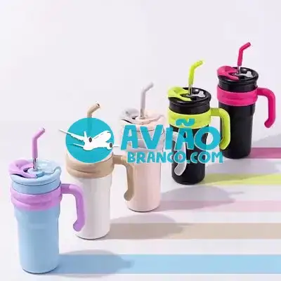 Copo Térmico Quencher Com Canudo 800ML Fornecedor Atacado Caixa Fechada