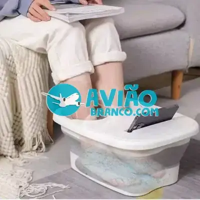 Bacia Para Pés Dobrável Com Suporte Para Celular Fornecedor Atacado Caixa Fechada