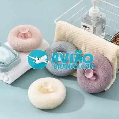 Esponja De Banho 3D Com Ventosa Fornecedor Atacado Caixa Fechada