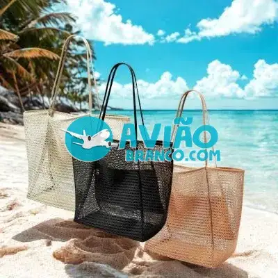 Bolsa Sacola Transparente Moda Praia E Piscina Fornecedor Atacado Caixa Fechada