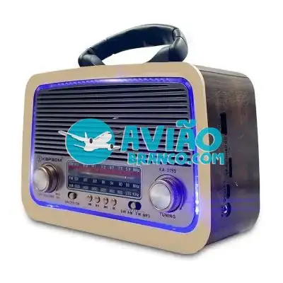 Rádio Portátil AM/FM Retro Bluetooth Fornecedor Atacado Caixa Fechada