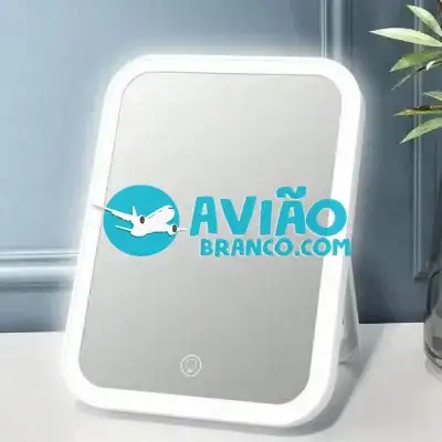 Espelho Portátil Luz Led Touch Quadrado Fornecedor Atacado Caixa Fechada