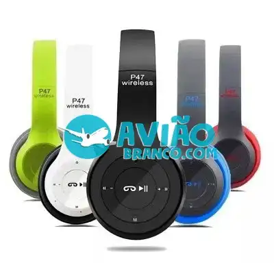 Fone De Ouvido Bluetooth 5.0 Sem Fio P47 Fornecedor Atacado Caixa Fechada