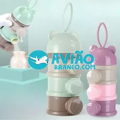 Kit Potes Empilhável Lancheira Infantil Porta Leite Em Pó Fornecedor Atacado Caixa Fechada