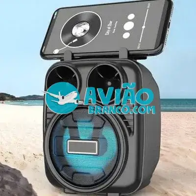 Mini Caixa De Som Bluetooth Com Radio FM E Led Fornecedor Atacado Caixa Fechada