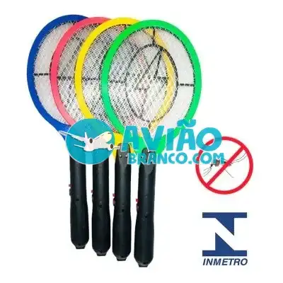 Raquete Elétrica Mata Mosca e Mosquito Dengue Insetos Recarregável 110/220 Bivolt Fornecedor Atacado Caixa Fechada