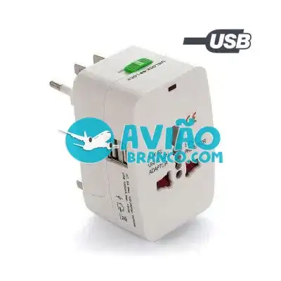 Adaptador Universal Tomada Para Viagem Com Porta USB Fornecedor Atacado Caixa Fechada