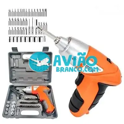 Mini Parafusadeira Eletrica Sem Fio Bivolt 45pçs + Maleta Fornecedor Atacado Caixa Fechada