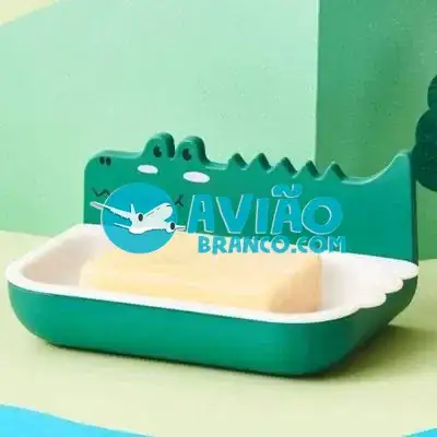 Saboneteira Porta Sabonete Jacare Com Drenagem Sem Furos Fornecedor Atacado Caixa Fechada