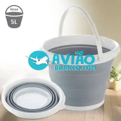 Balde de Silicone Dobrável Retrátil Flexível 5 Litros Fornecedor Atacado Caixa Fechada