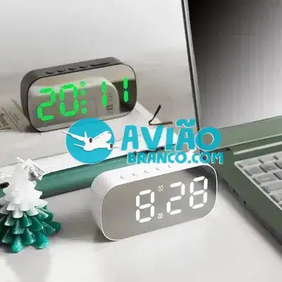 Relógio Despertador Digital De Mesa Com Espelho Fornecedor Atacado Caixa Fechada