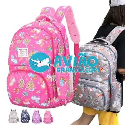 Mochila Escolar Com Estojo Estampada A Prova D’Agua Fornecedor Atacado Caixa Fechada