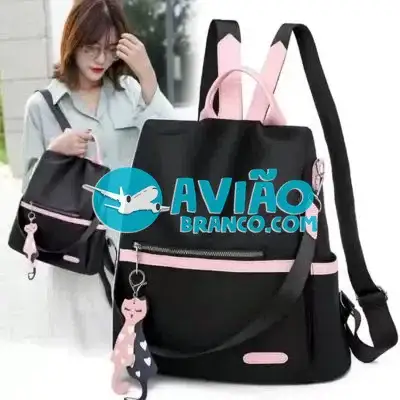 Bolsa Mochila Feminina Média Anti Furto Com Alça Transversal Fornecedor Atacado Caixa Fechada