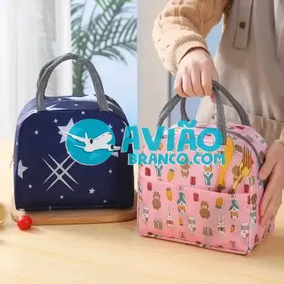 Bolsa Térmica Lancheira Escolar Marmita Com Alça Estampas Sortidas Fornecedor Atacado Caixa Fechada