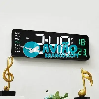 Relógio De Parede LED Digital Grande Com Controle Remoto Calendário Temperatura Fornecedor Atacado Caixa Fechada