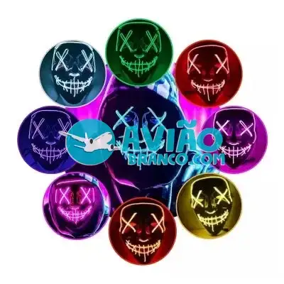 Mascara Led Neon Cosplay Fantasia Fornecedor Atacado Caixa Fechada