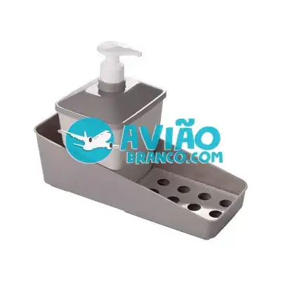 Conjunto Dispenser Porta Detergente Esponja e Porta Sabão Fornecedor Atacado Caixa Fechada