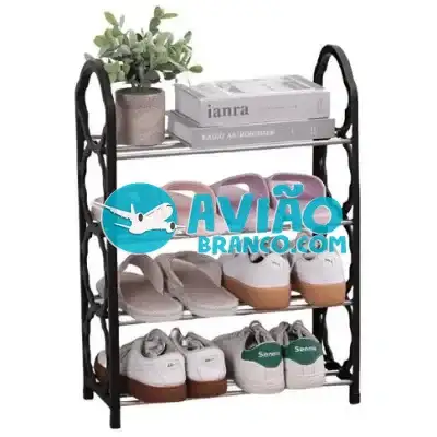 Sapateira 4 Andares Vertical Organizador Sapato Prateleira Até 8 Pares Fornecedor Atacado Caixa Fechada