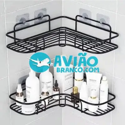 Prateleira Porta Shampoo Sabonete Suporte De Parede com Adesivo Fornecedor Atacado Caixa Fechada