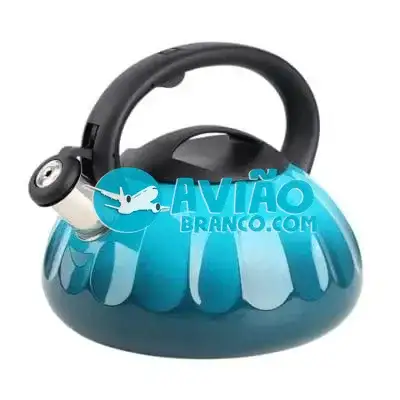 Chaleira Azul Aço Inox Indução Com Apito 3 Litros Fornecedor Atacado Caixa Fechada
