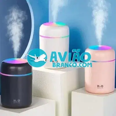 Umidificador De Ar Portátil USB Com Luz Led Colorido 300ML Fornecedor Atacado Caixa Fechada