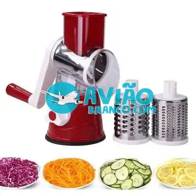 Cortador Fatiador 3 Laminas Ralador Legumes Queijo Verduras Fornecedor Atacado Caixa Fechada