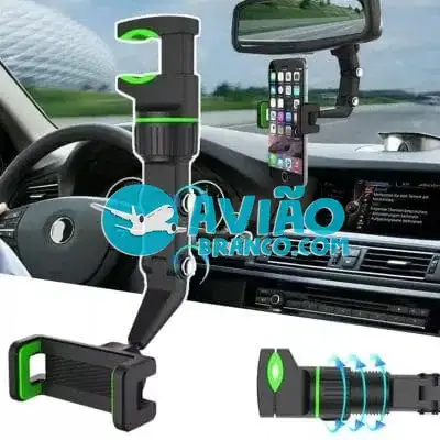 Suporte Para Celular Veicular Multifuncional Ajustável Rotação 360 Graus Fornecedor Atacado Caixa Fechada