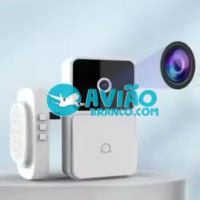 Campainha Interfone Inteligente Com Câmera e Áudio Wi-fi Sem Fio Fornecedor Atacado Caixa Fechada