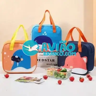 Bolsa Térmica Lancheira Marmita Animais Fofos Fornecedor Atacado Caixa Fechada